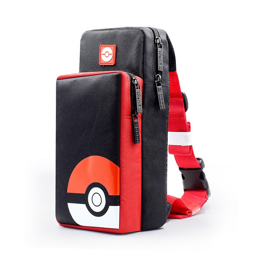 72904_tui_deo_cheo_dung_may_nintendo_switch_pokemon_mau_do_den-1 Túi đeo chéo đựng máy Nintendo Switch - Pokemon Màu Đỏ Đen
