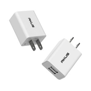 Củ sạc AKUS CB50 - 02 cổng USB Type A - Màu trắng