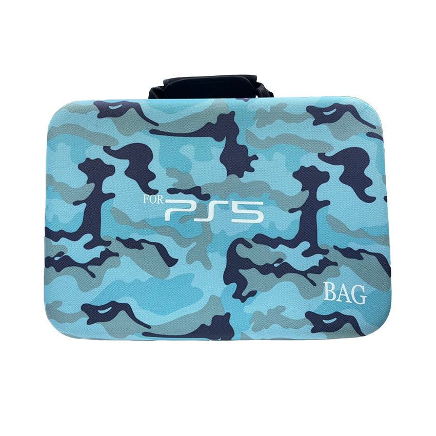 Vali du lịch Platinum Century đựng máy PS5 ổ đĩa / Digital Travel Case màu Camouflage Blue