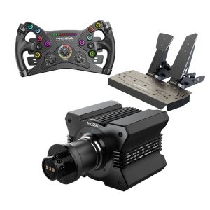 Bộ vô lăng đua xe Moza Racing - R9 Silver GT Bundle ( R9V2 Wheel Base, Vô lăng KS, Bàn đạp SR-P Loadcell )