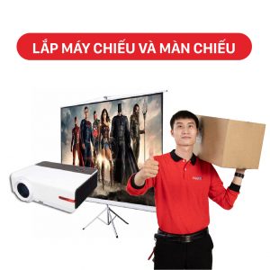 Thi công lắp đặt máy chiếu và màn chiếu