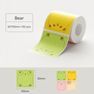 Giấy decal nhiệt Niimbot  50x50mm ( 150 tem ) - Hình lợn hồng