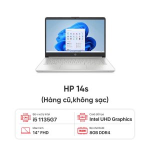 Laptop HP 14s i5 - 1135G7 / 8GB RAM / 256GB SSD / 14 inch FHD - Hàng cũ đẹp