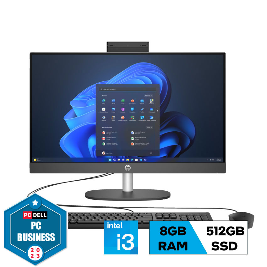 PC HP All in One ProOne 240 G10 (9H0A8PT) (i3 N300/8GB RAM/512GB SSD/23.8 inch FHD/WL+BT/K+M/Win11)