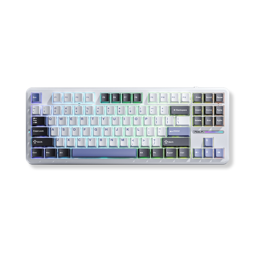 80847_ban_phim_co_co_day_aula_f87_den_trang_xanh_duong_usb_blue_switch_led_rgb_1 Bàn phím cơ có dây AULA F87 Đen Trắng Xanh dương (USB, Blue switch, led RGB)