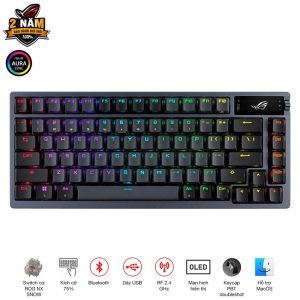 Bàn phím Gaming Asus ROG Azoth NX SW _ 90MP031A-BKUA01