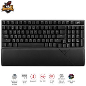 Bàn phím Gaming Asus ROG Strix Scope II 96 WL NX SM _ 90MP037B-BKUA00