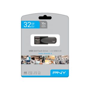 USB PNY Turbo Attaché 4 32GB USB 3.2 Màu Đen (P-FD32GTBAT4-GE)