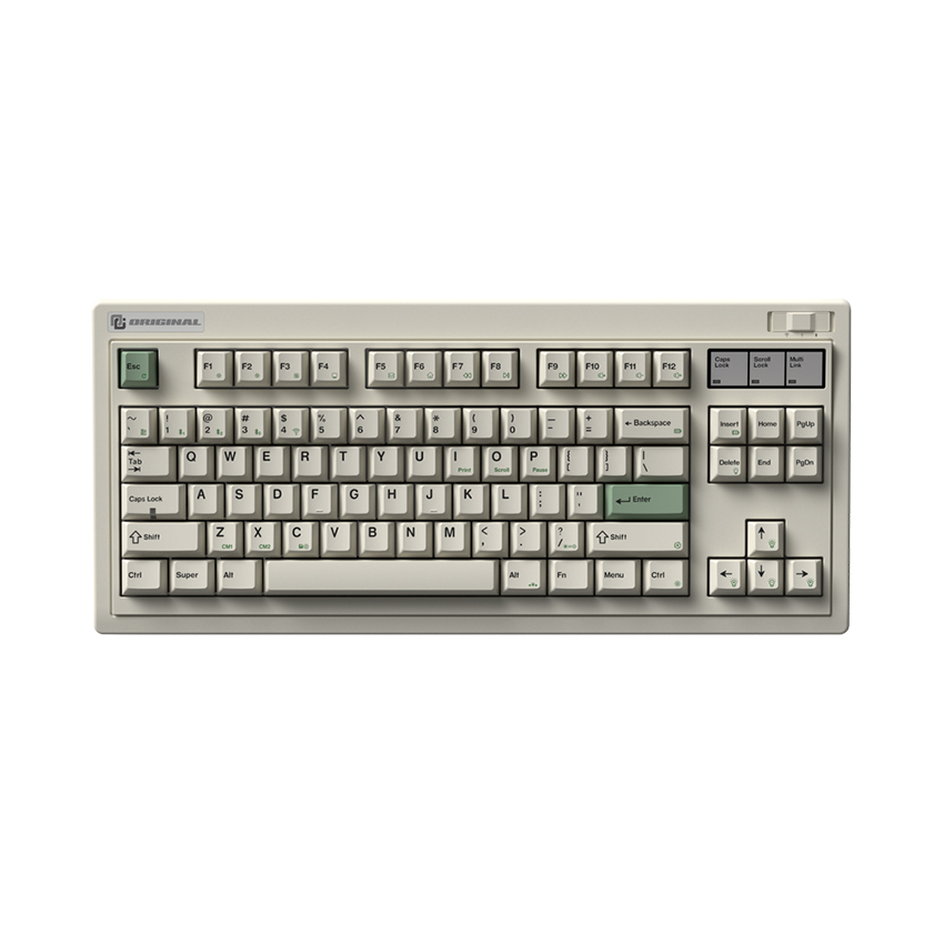 Bàn phím cơ FL-Esports OG87 Classical White 3 mode Kailh Coolmint V2 switch Led RGB (USB Type-C, 2.4G, Bluetooth)