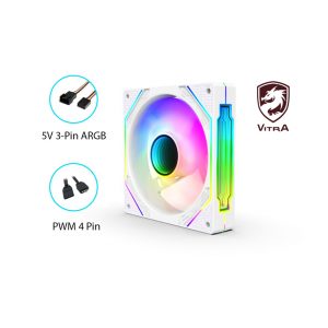 Fan VITRA Link Mirror Infinity ARGB White (Màu Trắng/Led vô cực)