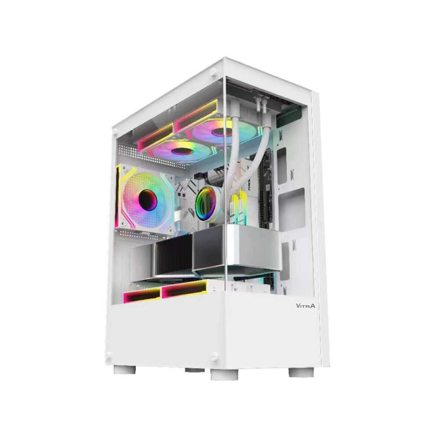 Vỏ Case VITRA ATLANTIS X6 3Fan RGB White (MATX/Màu Trắng/Rad 240)