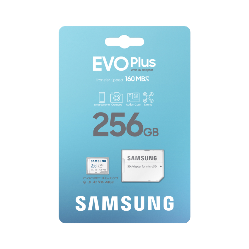 82320_th____nh____microsd_samsung_evo_plus_256gb_class10__u3__v30__a2___k__m_adapter_7-1 Thẻ nhớ MicroSD Samsung EVO PLUS 256GB Class10, U3, V30, A2 - Kèm Adapter (160 MB/s)