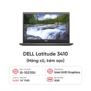 Laptop DELL Latitude 3410 / I5 10210U / 8GB RAM / 256GB SSD / Màn 14 inch FHD / Kèm sạc - Hàng cũ đẹp