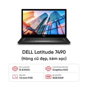 Laptop DELL Latitude 7490 / I5 8350U / 8GB RAM / 256GB SSD / Màn 14 inch FHD / Kèm sạc - Hàng cũ đẹp