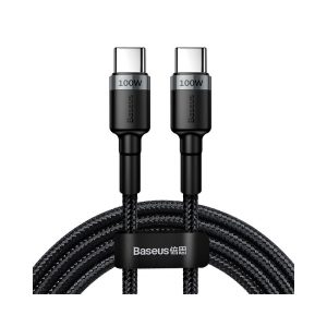 Cáp Baseus Cafule PD2.0 100W flash charging Type-C to Type-C cable (20V 5A)2m Gray+Black