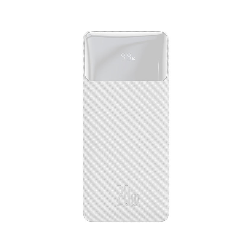 Pin Sạc dự phòng Baseus Bipow Digital Display Power bank 10000mAh 20W White