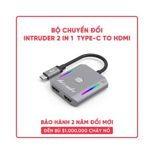 Bộ chuyển đổi intruder 2 trong 1 Feeltek HCM002GMH81F (từ usb type c sang hdmi)