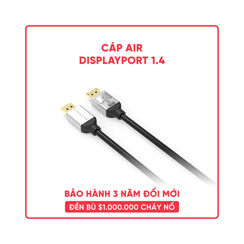 83732_file_pts_chu___n_l____0000_cap_displayport_1_4-1 Cáp air Displayport 2.1 Feeltek CADP180M211F vỏ kim loại hỗ trợ 8k@60hz + 4k@144hz - dài 1.8m