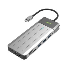 Bộ chuyển đổi 12 trong 1 Acer travel dock ZL.DCK11.006 (từ usb type-c sang hdmi + vga + usb3.0 + usb2.0 + sd + micro sd + rj45 + 3.5mm + pd)