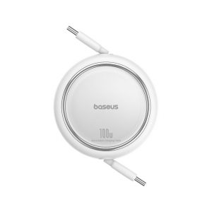 Cáp Baseus Free2Draw Mini Retractable Type-C to Type-C 100W 1m - Màu trắng