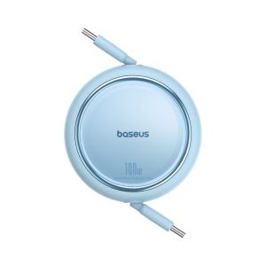 Cáp Baseus Free2Draw Mini Retractable Type-C to Type-C 100W 1m - Màu xanh