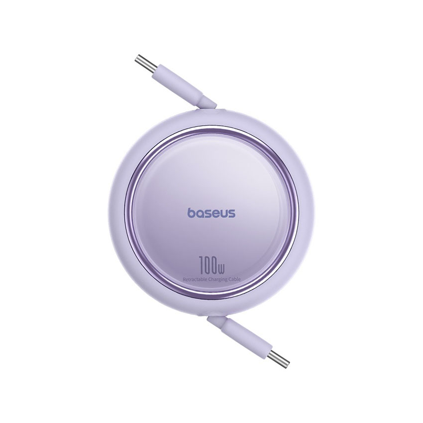 Cáp Baseus Free2Draw Mini Retractable Type-C to Type-C 100W 1m - Màu tím