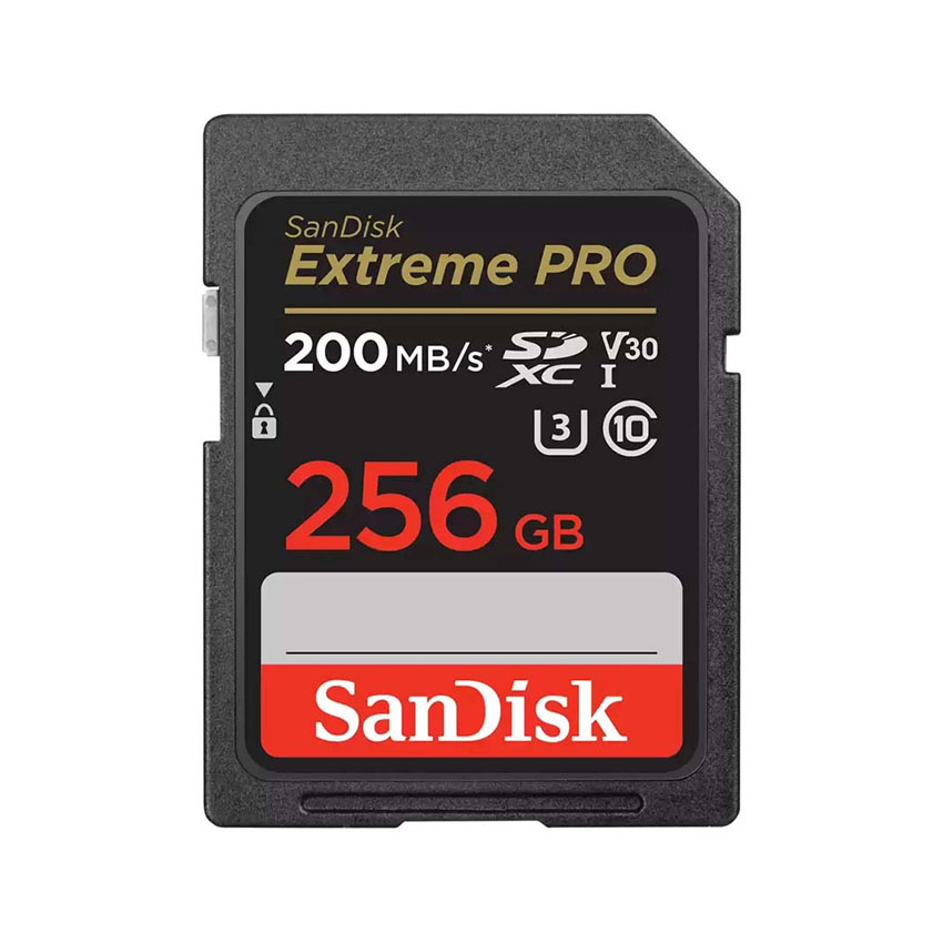 Thẻ nhớ Sandisk 256GB SDXC Extreme Pro, 200MB/s R, (SDSDXXD-256G-GN4IN)
