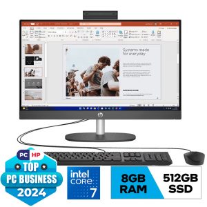 PC HP ProOne 240 G10 AIO (9H0B3PT) (i7-1355U/8G/512GSSD/23.8FHD/IPS/WL/BT/KB/M/W11SL/ĐEN)