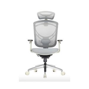 Ghế Công Thái Học  GTCHAIR IVINO M - Xám (khung trắng, lưới xám)