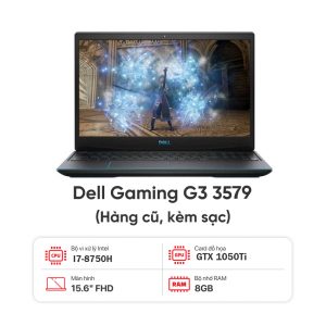 Laptop DELL Gaming G3 3579 I7-8750H / 8GB RAM / 256GB SSD /  GTX 1050Ti / Màn 15.6 inch FHD / Kèm sạc - Hàng cũ đẹp