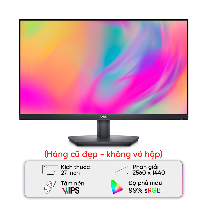 Màn hình Dell SE2723DS (27 inch/QHD/IPS/75Hz/8ms/350 nits/HDMI+DP+Audio) - Cũ đẹp (Không vỏ hộp)