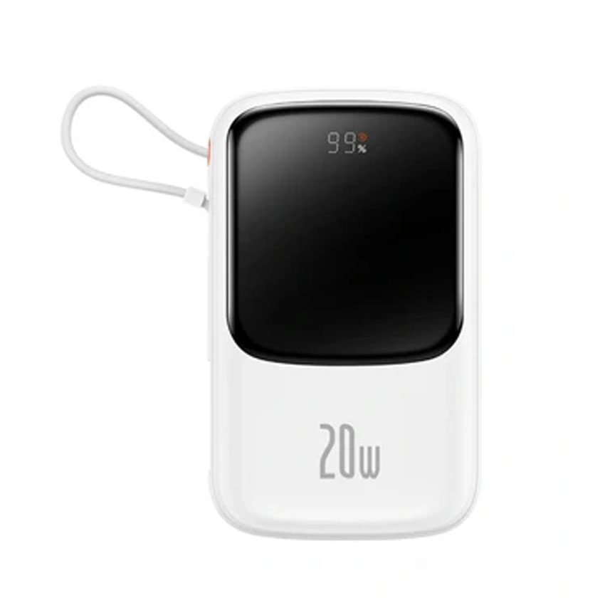 Pin sạc dự phòng Baseus Qpow Pro Digital Display Fast Charge 20.000mAh 20W iP Edition - Màu trắng