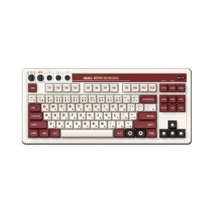 Bàn phím cơ 8BitDo Retro Mechanical Keyboard - FAMI Edition (Multi-modes/Hotswap/Kailh Box White Switch V2)