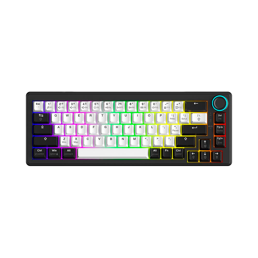 Bàn phím cơ DareU EK65s White Black (Usb/Rgb/Dream switch)