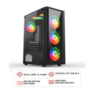 PC HACOM ESPORT GAMING 016 (I5 10400F/H510/16GB RAM/240GB SSD/GTX 1660)