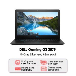Laptop DELL Gaming G3 3579 / I5-8300H / 8GB RAM / 256GB SSD / GTX 1050 / Màn 15.6 inch / Kèm sạc - Hàng cũ đẹp