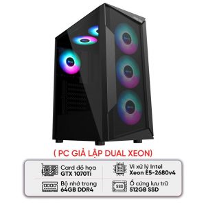 PC GIẢ LẬP DUAL XEON (E5-2680 V4/X99/64GB RAM/512GB SSD/GTX 1070Ti/750W)