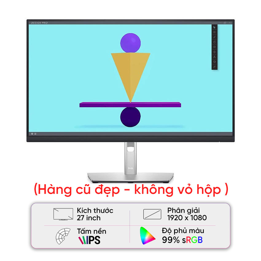 Màn hình Dell P2722H (27inch/FHD/IPS/60Hz/8ms/300nits/HDMI+DP+VGA+USB) - Cũ đẹp (Không vỏ hộp)