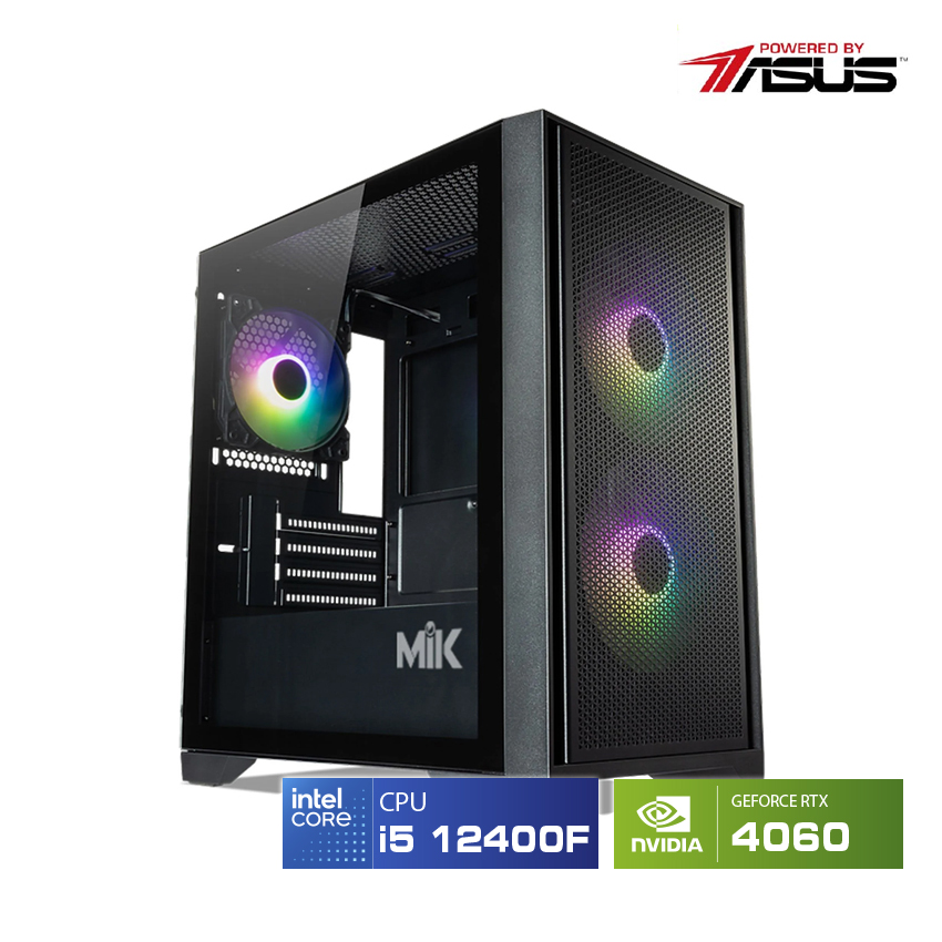 PC HACOM 022 (Intel I5-12400F/VGA RTX 4060) POWERED BY ASUS
