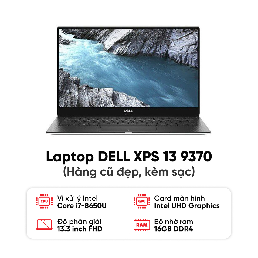 88142_laptop_dell_xps_13_9370_i7_8650u_16gb_ram_256gb_ssd_man_13_3_inch_fhd_kem_sac_hang_cu_dep_1 Laptop DELL XPS 13 9370 / I7-8650U / 16GB RAM / 256GB SSD / Màn 13.3 inch FHD / Kèm sạc - Hàng cũ đẹp