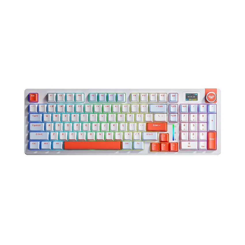 Bàn phím cơ gaming AULA S98 Pro (3 Mode/Xanh Dương + Trắng + Cam/ Nimbus V3 switch)