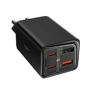 Bộ sạc nhanh hiệu Baseus GaN6 Pro 2C+2U 100W EU - Màu đen (With Cable Type-C to Type-C 100W 1m Black)