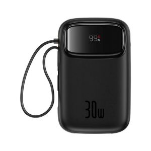 Sạc dự phòng hiệu Baseus QPow 2 Digital Display Fast-Charging 10000mAh 30W - Màu đen