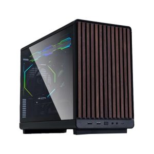 Vỏ case Lian Li A3 - Glass Black Wood (ATX/Mid Tower/Mặt gỗ/hông kính)