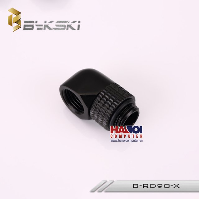 32622_fitting_bykski_adapter_90_male_female_rotary_matt_black_1 Fitting Bykski Adapter 90* Male - Female Rotary Matt Black