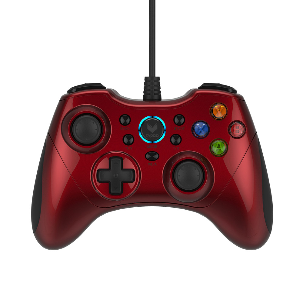 51392_hnc_tay_cam_choi_game_co_day_rapoo_v600_mau_do Tay cầm chơi game có dây Rapoo V600 màu đỏ