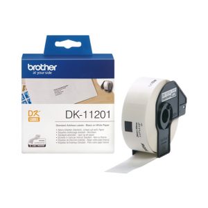 Giấy in nhãn Brother DK-11201, 29mm x 90mm, Chữ Đen Nền Trắng