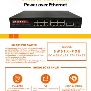 Switch 16 cổng SW16K-POE