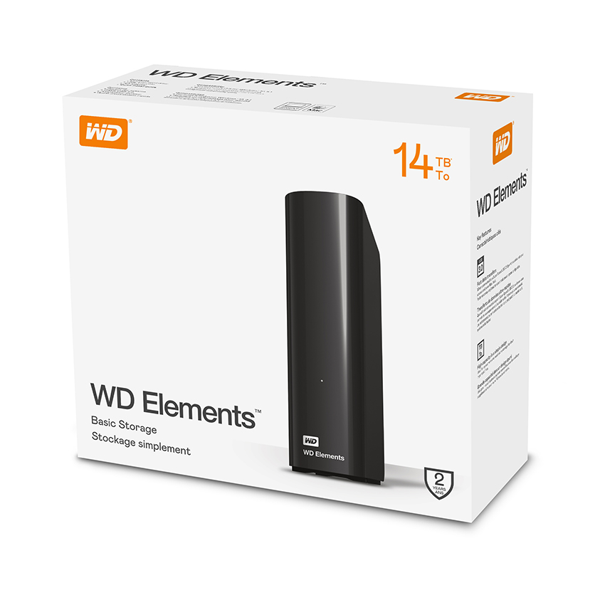 Ổ cứng gắn ngoài 14TB 3.5 inch WD Elements WDBBKG0140HBK-SESN