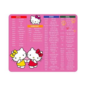 Bàn di chuột công thức văn phòng 25 x 30cm màu hồng
